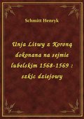 Unja Litwy z Koroną dokonana na sejmie lubelskim 1568-1569 : szkic dziejowy - ebook