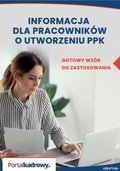 Informacja dla pracowników o utworzeniu PPK - gotowy wzór do zastosowania - ebook