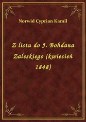 : Z listu do J. Bohdana Zaleskiego (kwiecień 1848) - ebook